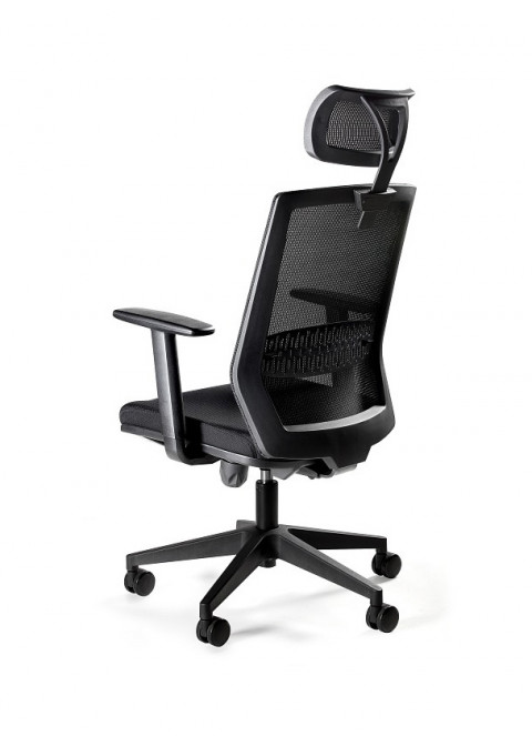 Ergonomiczny fotel biurowy ESTA czarny - Galeria zdjęcie 2
