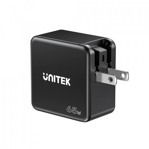 UNITEK ŁADOWARKA GAN, PD 65W 2X USB-C, USB-A - Galeria zdjęcie 2
