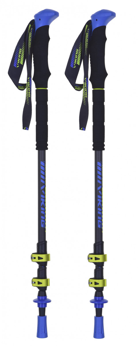 Kije Viking Carbo Lite Trekking 65-135 cm czarno/limonkowe - Galeria zdjęcie 4