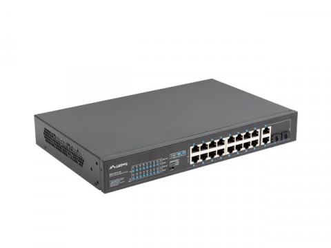 LANBERG SWITCH RACK 19" 16X 100MB POE+/2X COMBO - Galeria zdjęcie 7
