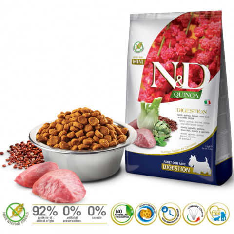 FARMINA N&D Quinoa Dog Digestion Adult Mini - sucha karma dla psa - 2,5 kg - Galeria zdjęcie 2