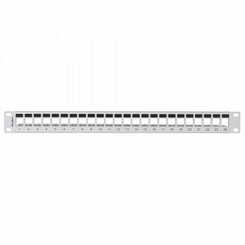 LANBERG PATCH PANEL PUSTY 19" 24PORT 1U SZARY - Galeria zdjęcie 2
