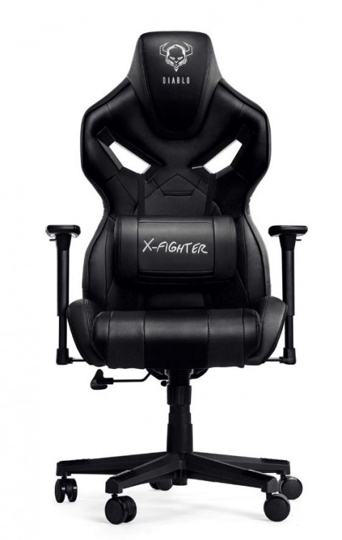 Fotel gamingowy DIABLO X-FIGHTER fotel czarno-czarny - Galeria zdjęcie 1