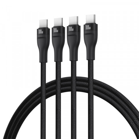 Kabel Baseus Flash Series 3 100W 1,5m (czarny) - Galeria zdjęcie 4