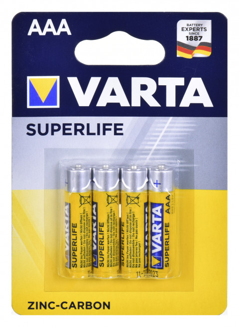 VARTA BATERIA CYNKOWO-WĘGLOWA R03 AAA SUPERLIFE /4 - Galeria zdjęcie 1