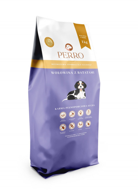 PERRO Junior Wołowina z batatami - sucha karma dla psa - 1kg - Galeria zdjęcie 1