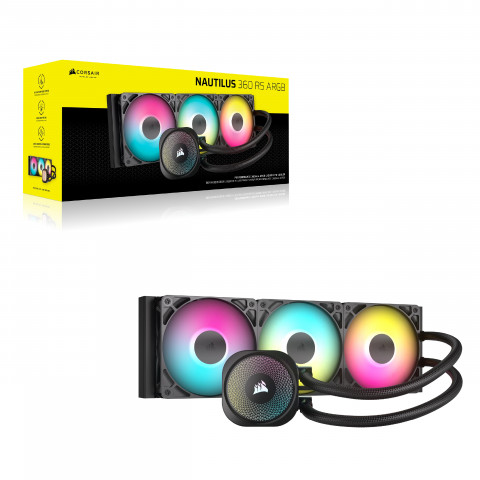 CORSAIR NAUTILUS 360 ARGB, 360mm Radiator, Liquid CPU Cooler - Galeria zdjęcie 2