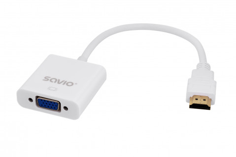 Adapter Video Savio CL-27 HDMI - VGA M-F - Galeria zdjęcie 1