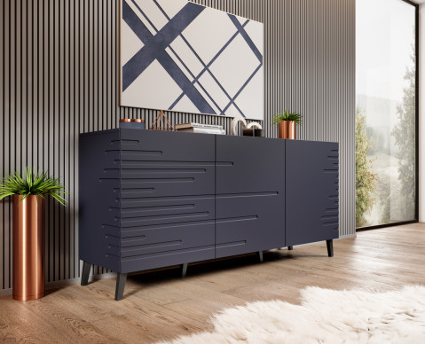 Komoda NOVA 155x40x72 granat mat - Galeria zdjęcie 3