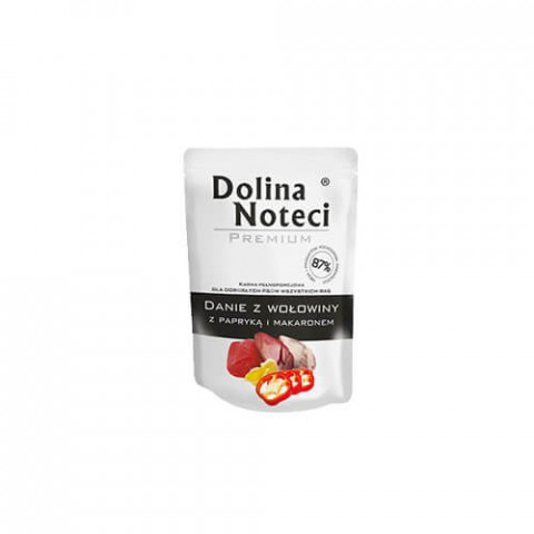 DOLINA NOTECI Premium danie z wołowiny z papryką i makaronem - mokra karma dla psa - 300g - Galeria zdjęcie 1
