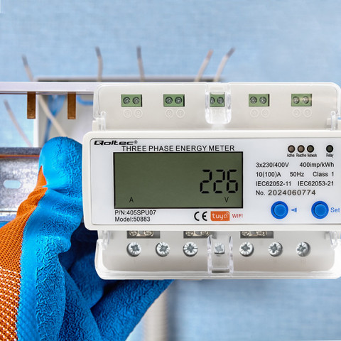 QOLTEC LICZNIK ENERGII TRÓJFAZOWY ELEKTRONICZNY - Galeria zdjęcie 5