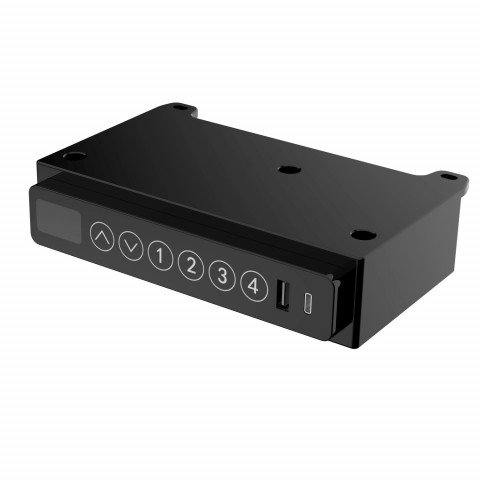 Biurko ACTIVEJET z elektryczną regulacją wysokości 140x70 ET119W-C czarny - Galeria zdjęcie 15