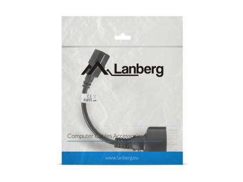 Lanberg przedł. kabla zasilającego iec 320 c14->sh ca-c14e-10cc-0018-bk - Galeria zdjęcie 4
