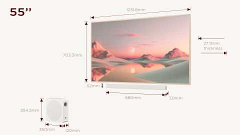 Telewizor TCL NXTFrame 55A300 PRO QLED 55'' 4K Ultra HD 144Hz Google TV Dolby Vision IQ Biały - Galeria zdjęcie 4