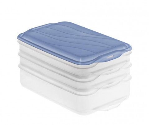 ROTHO Rondo Horizon blue - pojemnik do przechowywania żywności - 2 x 0,75l, 1 x 1,35l - Galeria zdjęcie 1