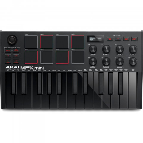 AKAI MPK MINI 3 BLACK - Mini klawiatura sterująca - Galeria zdjęcie 2
