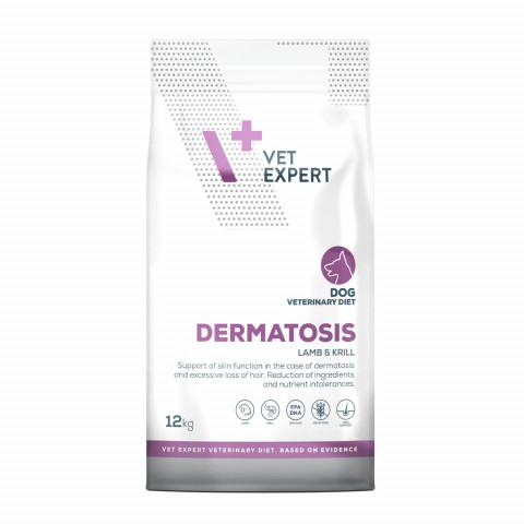 VET EXPERT Veterinary Diet Dermatosis Dog Lamb & Krill - sucha karma dla psa - 12kg - Galeria zdjęcie 1
