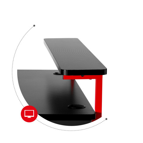 Biurko gamingowe HZ-Hero 5.0 red - Galeria zdjęcie 7