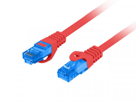 LANBERG PATCHCORD S/FTP KAT.6A 1M CZERWONY LSZH - Galeria zdjęcie 1