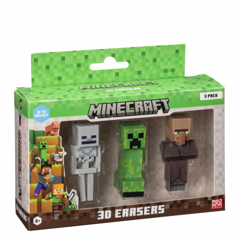 MINECRAFT 3D ERASERS - 3 PACK VER.D - Galeria zdjęcie 1