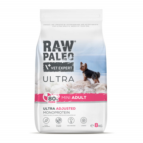 RAW PALEO Ultra Pork Mini Adult - sucha karma dla psa - 8kg - Galeria zdjęcie 1
