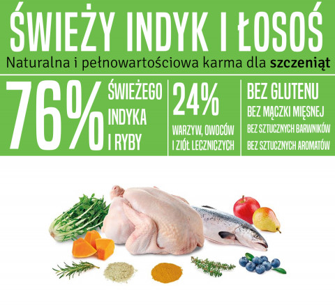 ARQUIVET Fresh Puppy Indyk i Łosoś - półwilgotna karma dla psa - 10kg - Galeria zdjęcie 2