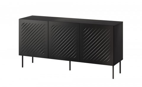 Komoda SIENA 150,5x40x75 czarny mat - Galeria zdjęcie 1