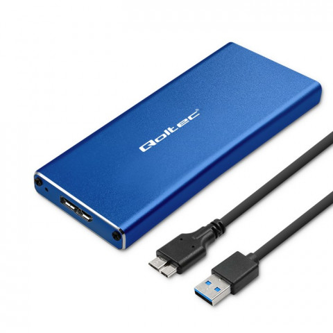 QOLTEC OBUDOWA NA DYSK M.2 SSD | SATA | NGFF | USB - Galeria zdjęcie 1