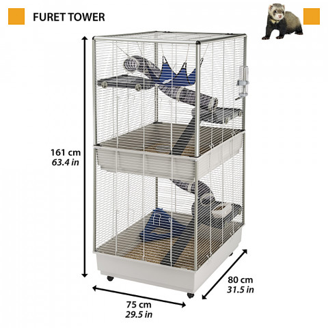 FERPLAST Furet Tower - klatka dla fretek - Galeria zdjęcie 2