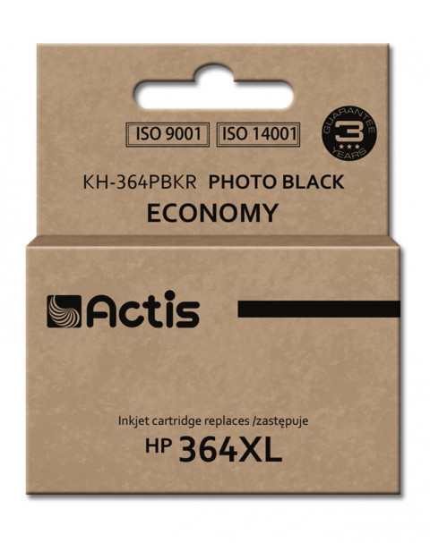 Actis KH-364PBKR Tusz do drukarki HP, Zamiennik HP 364XL CB322EE; Standard; 12 ml; czarny, foto. - Galeria zdjęcie 1
