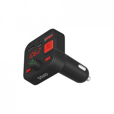 SAVIO TR-15 TRANSMITER FM Z BLUETOOTH I ŁADOWARKĄ - Galeria zdjęcie 4