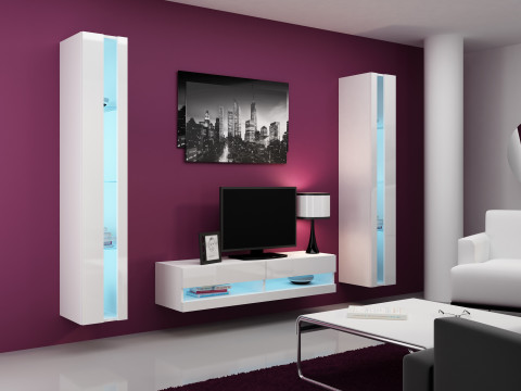 Regał VIGO NEW 180/40/30 biały/biały połysk - Galeria zdjęcie 4