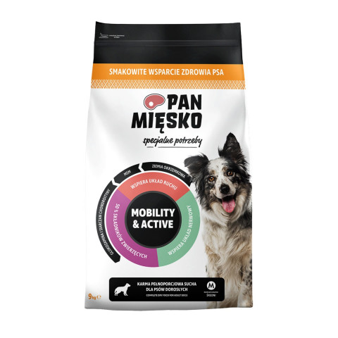 PAN MIĘSKO Specjalne potrzeby Mobility & Active - sucha karma dla psa - 9kg - Galeria zdjęcie 1