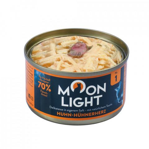 MOONLIGHT Dinner nr 1 Kurczak i serca kurczaka - mokra karma dla kota - 80g - Galeria zdjęcie 2