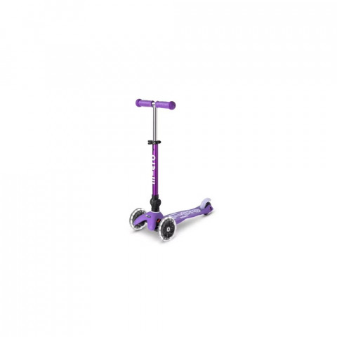 Micro hulajnoga składana Mini DELUXE LED Purple - Galeria zdjęcie 1