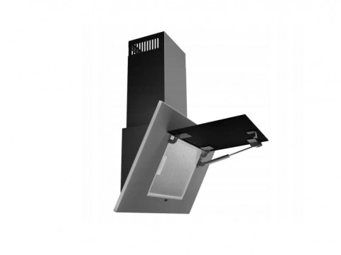 Okap AKPO WK-4 NERO 2.0 60 SZARY/CZARNE SZKŁO T300 Liniowy LED/Siłownik - Galeria zdjęcie 2
