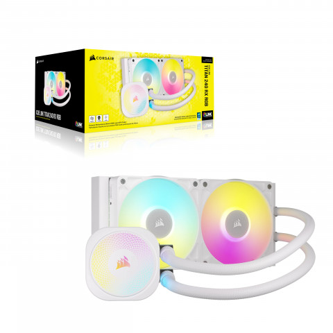 CORSAIR iCUE LINK TITAN 240 RX RGB White AIO, 240mm Radiator, Liquid CPU Cooler - Galeria zdjęcie 4