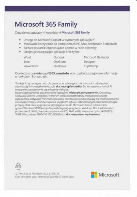 Microsoft 365 Family Polish EuroZone Subscr - Galeria zdjęcie 3