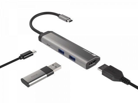 NATEC MULTIPORT FOWLER SLIM USB-C->HUB USB, HDMI - Galeria zdjęcie 2