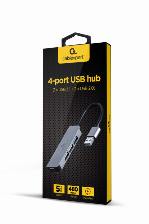 GEMBIRD HUB USB 4-PORTY (1X USB 3.1 + 3X USB 2.0) - Galeria zdjęcie 2
