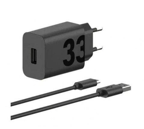 Motorola TurboPower Wall Charger 33W USB-C, 1m C-C cable, Black - Galeria zdjęcie 2