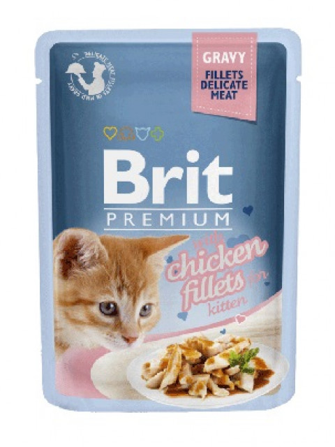 BRIT Premium Kitten Chicken fillets - mokra karma dla kota - 85g - Galeria zdjęcie 1
