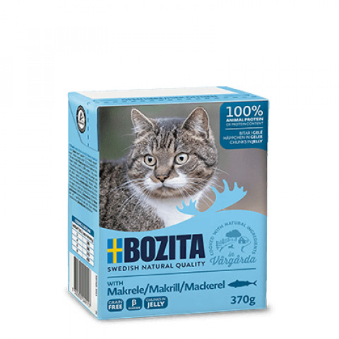 BOZITA Kawałki makreli w galaretce - mokra karma dla kota - 4x370g - Galeria zdjęcie 2