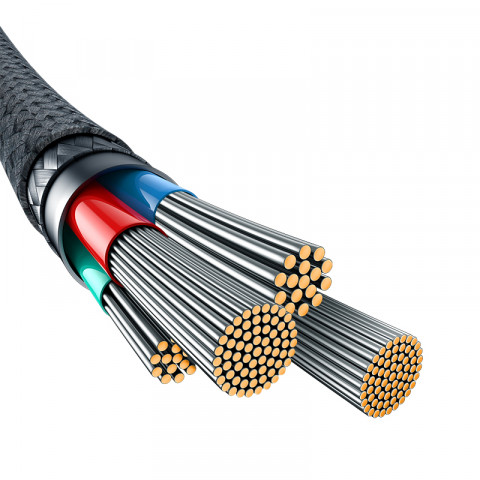 Kabel Baseus Unbreakable USB-IP 2.4A 2m (biały) - Galeria zdjęcie 4