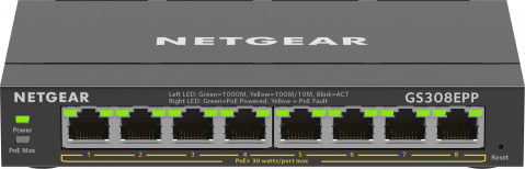 Switch Netgear GS308EPP-100PES 8p PoE 123W (PoE+: 8p) Unmanaged Gigabit - Galeria zdjęcie 1