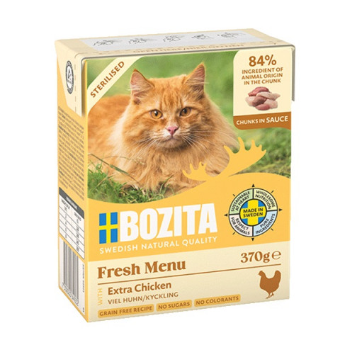 BOZITA Fresh Menu Sterilised Extra Kurczak - mokra karma dla kota - 4x370g - Galeria zdjęcie 3