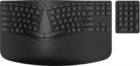 Klawiatura HP 960 Ergonomic Wireless Keyboard bezprzewodowa czarna 37E755AA - Galeria zdjęcie 6