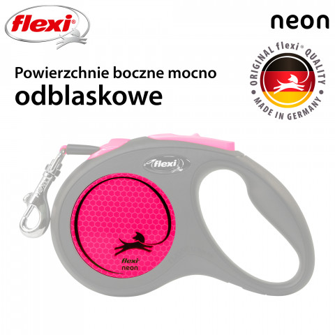FLEXI New Neon S różowa - automatyczna smycz dla psa - 5m - Galeria zdjęcie 6