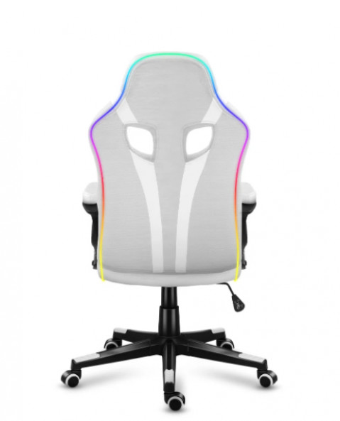 Fotel gamingowy Huzaro Force 2.5 RGB WHITE MESH - Galeria zdjęcie 4