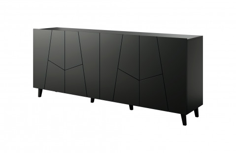 Komoda ETNA 200x42x82 czarny mat - Galeria zdjęcie 2